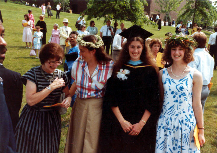 Miriam and Jackie at Myrna's graduation